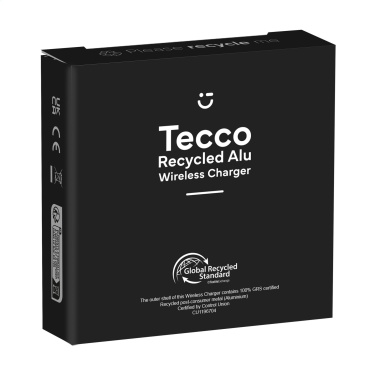 Logotrade promotional products photo of: Tecco GRS Recycled Alu 15W Wireless Charger