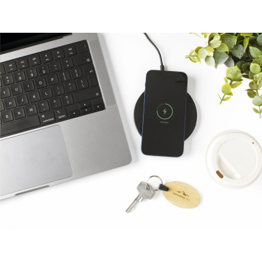 Logo trade promotional giveaway photo of: Tecco GRS Recycled Alu 15W Wireless Charger