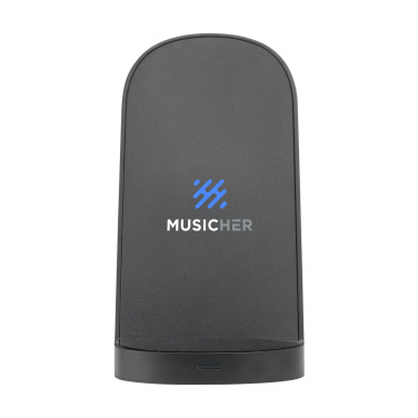 Logo trade advertising product photo of: Triple-Up RCS Recycled ABS Wireless Charger Stand