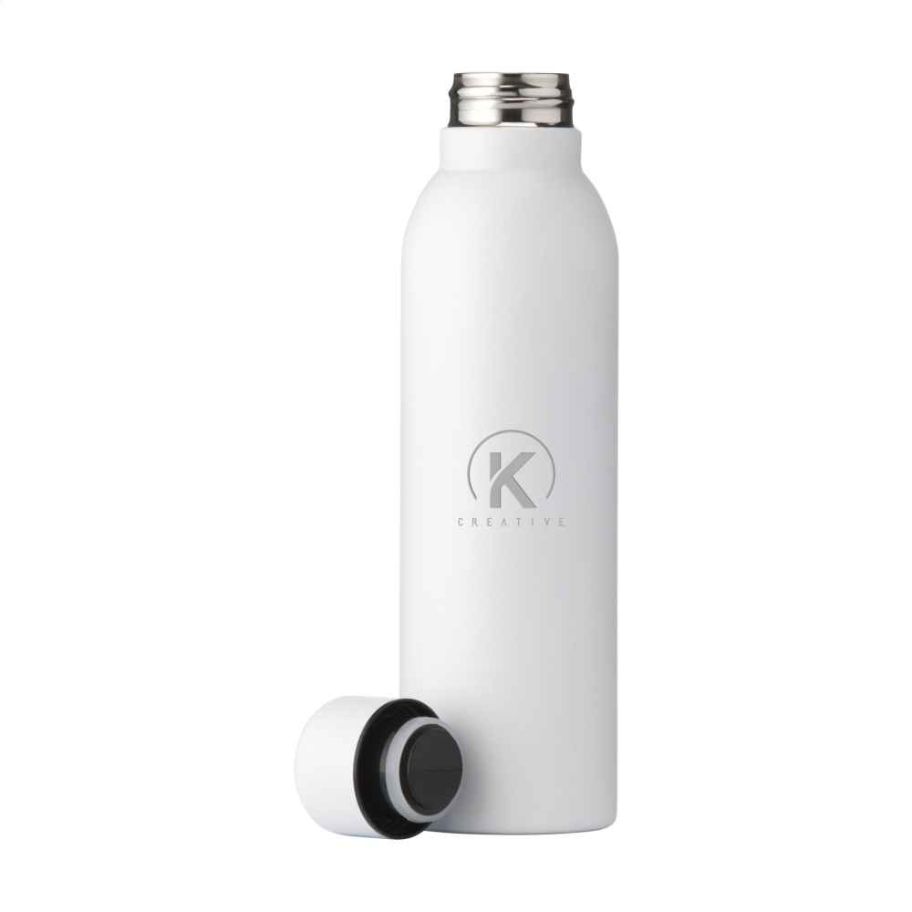 Logo trade corporate gift photo of: Helios RCS Recycled Steel Bottle 470 ml