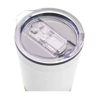 Logotrade business gift image of: Kobe Bamboo RCS Recycled Steel 350 ml coffee cup