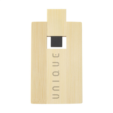 Logo trade promotional product photo of: CreditCard USB Bamboo 16 GB