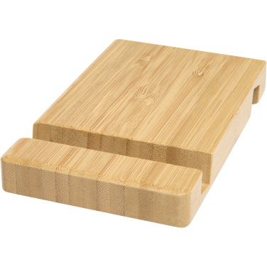 Logotrade promotional item picture of: Bubup bamboo 2-angled tablet and phone stand