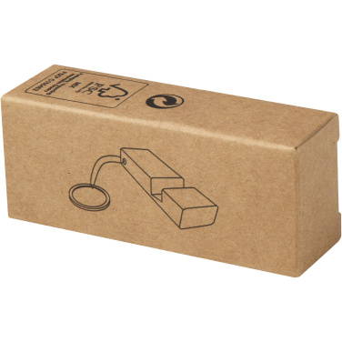 Logo trade corporate gifts image of: Bosona bamboo phone holder with keychain