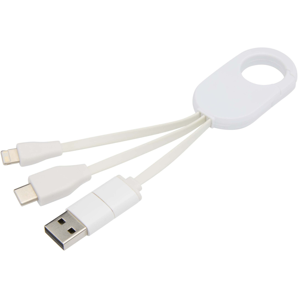 Logotrade business gift image of: Troop 4-in-1 recycled plastic charging cable