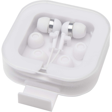Logo trade promotional giveaway photo of: Dofida wired Type-C earbuds with recycled plastic storage box