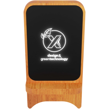 Logotrade promotional product image of: SCX.design W16 10W light-up wireless wooden stand