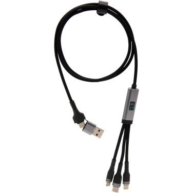 Logotrade promotional item picture of: SCX.design C53 100W 5-in-1 rPET ultra fast charging cable