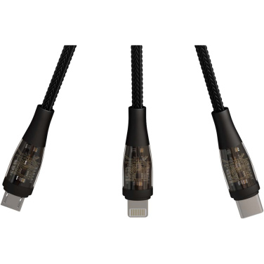 Logotrade promotional merchandise picture of: SCX.design C50 5-in-1 fast charging 100W/5A cable with digital display