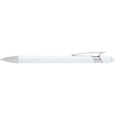 Logo trade business gifts image of: Kish ballpoint pen with silver finish (blue ink)