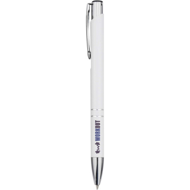 Logo trade business gift photo of: Moneta recycled aluminium ballpoint pen (blue ink)