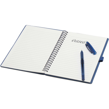 Logo trade advertising products picture of: Slate reusable soft cover notebook and pen set (black ink)