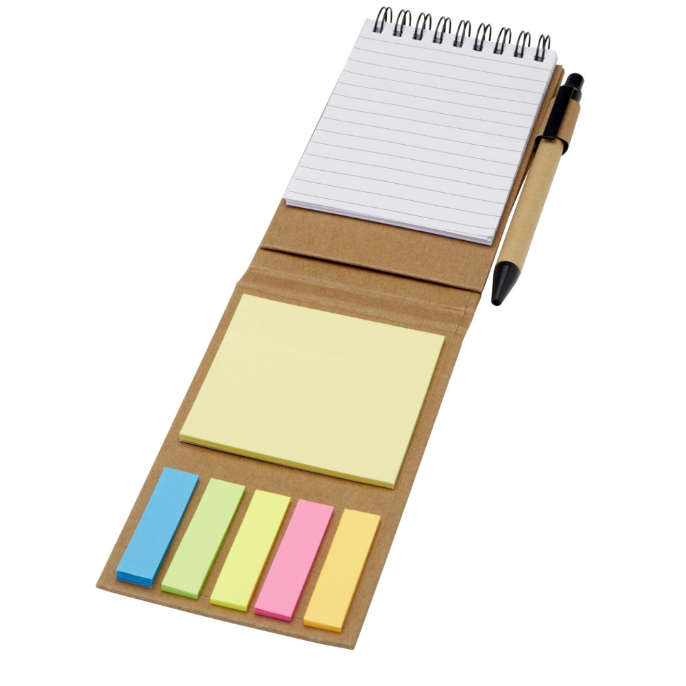 Logotrade business gift image of: Flipper sticky notepad with ballpoint pen (black ink)
