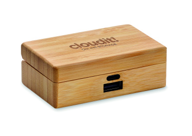 Logo trade promotional products picture of: TWS earbuds in bamboo case
