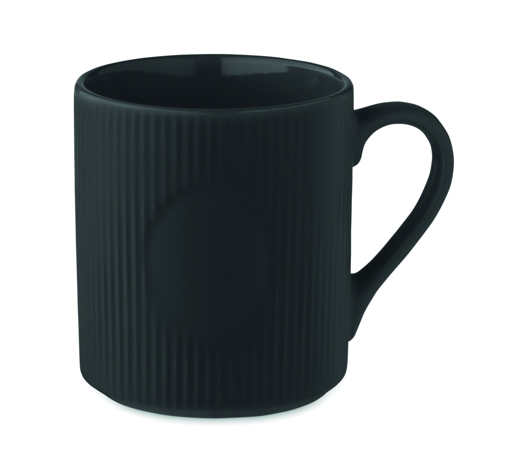 Logo trade corporate gifts picture of: Ribbed ceramic mug mat 340 ml