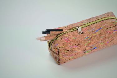 Logo trade promotional giveaway photo of: Coloured cork pencil case