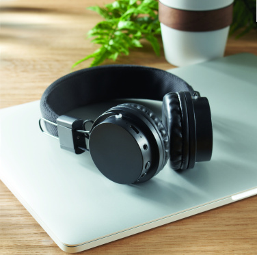 Logo trade advertising products image of: ABS wireless foldable headphone