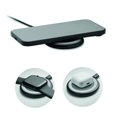 Logo trade promotional merchandise picture of: 3 in 1 wireless charger 15W