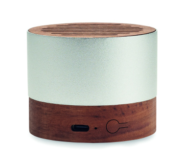 Logo trade business gift photo of: Recycled aluminium speaker