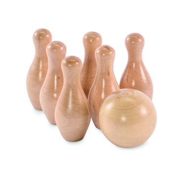 Logotrade advertising products photo of: Mini pine wood bowling set