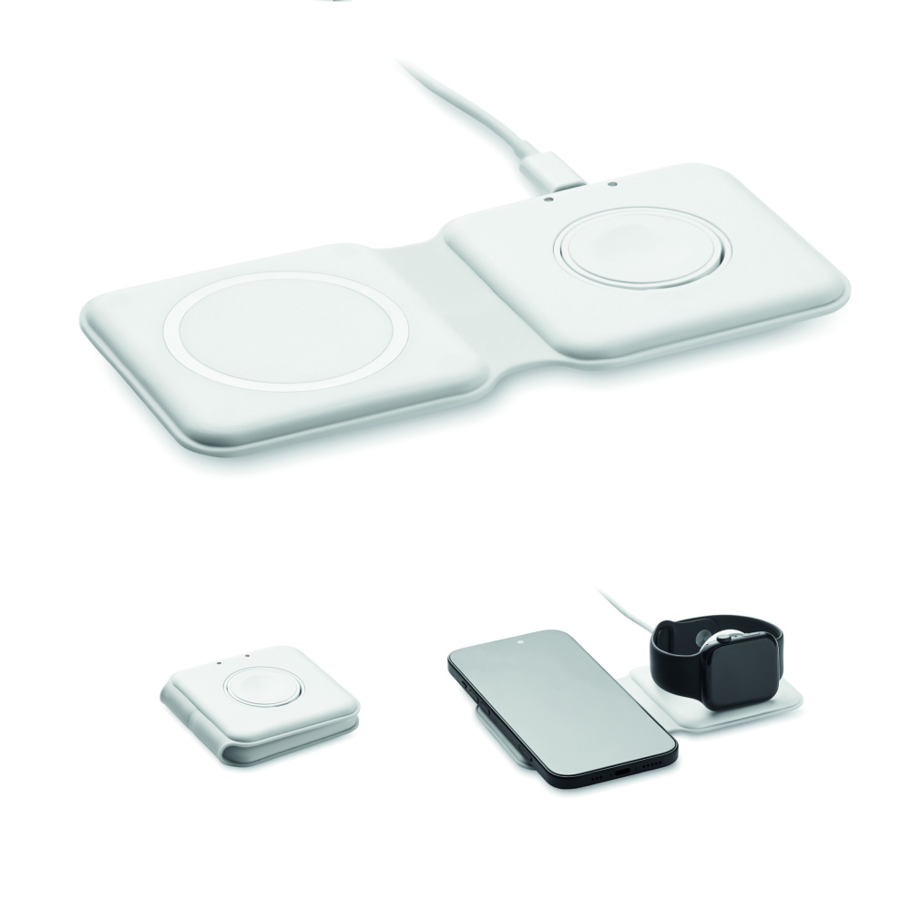 Logotrade promotional merchandise image of: 2 in 1 foldable charger 15W