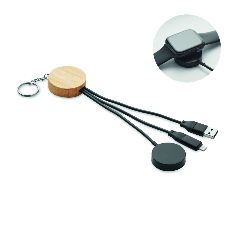 Logotrade promotional products photo of: Key ring with 4 in 1 60W cable