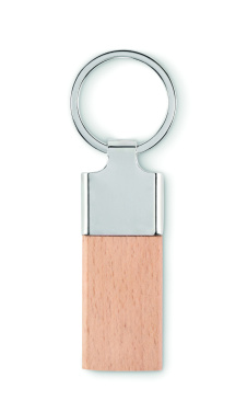 Logotrade promotional items photo of: Key ring with rubber wood