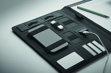 Logo trade advertising products image of: A4 folder and wireless charger