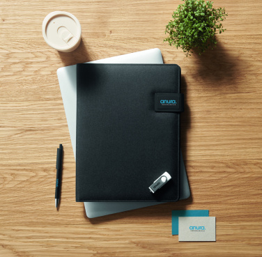 Logo trade promotional merchandise picture of: A4 folder and wireless charger