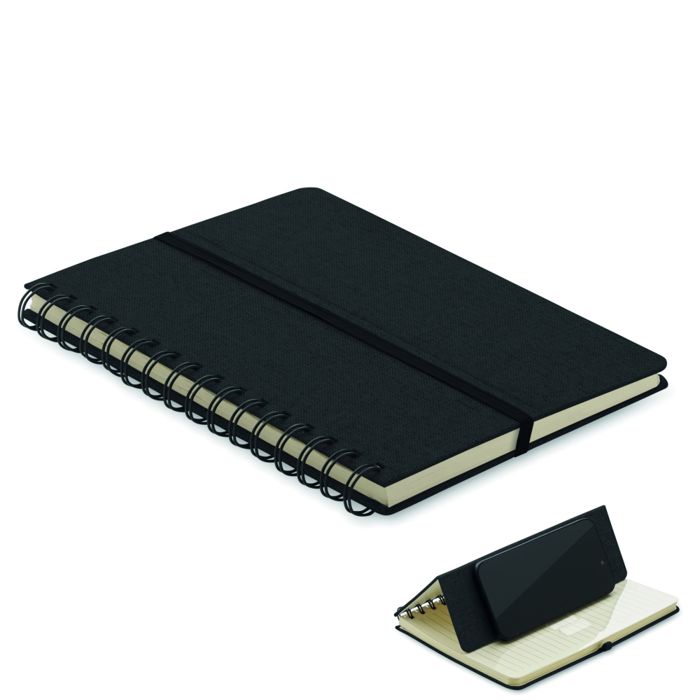 Logotrade promotional gift picture of: A5 notebook with phone holder