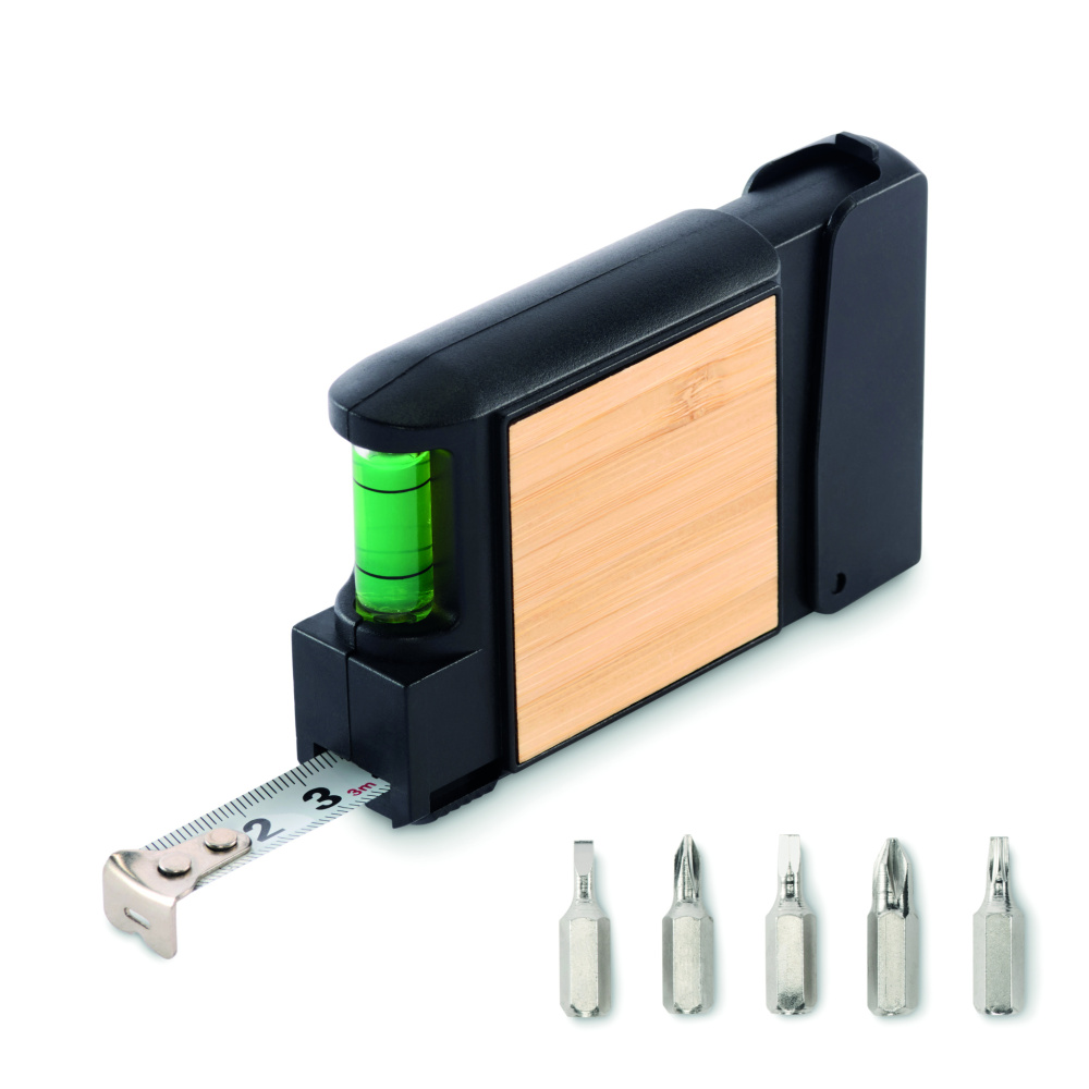 Logo trade promotional item photo of: Multifunctional measuring tape