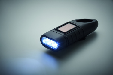 Logo trade business gifts image of: Solar torch with dynamo crank