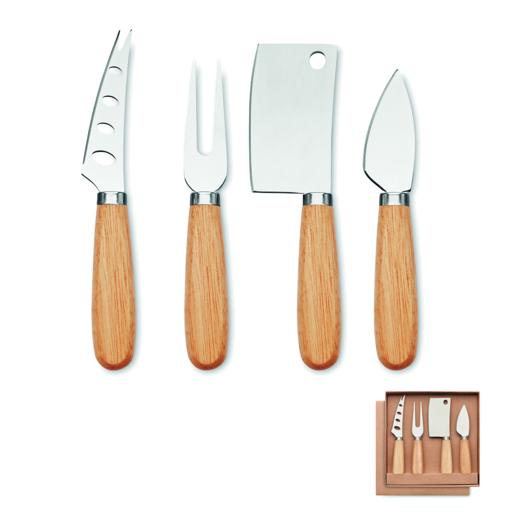 Logotrade promotional gifts photo of: Set of 4 cheese knives