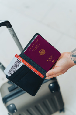 Logo trade promotional gifts picture of: Trackmate RCS rpolyester passport holder worldwide locating