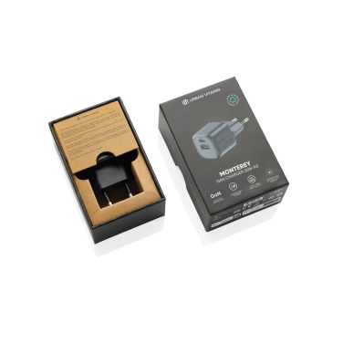 Logotrade advertising product image of: Urban Vitamin Monterey RCS recycled plastic 20W GAN charger