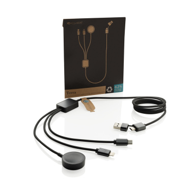 Logotrade promotional products photo of: Terra RCS rPET 6-in-1 charging cable with watch charger
