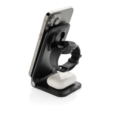 Logo trade promotional giveaway photo of: Powerpal 3 in 1 RCS recycled plastic 15W charger