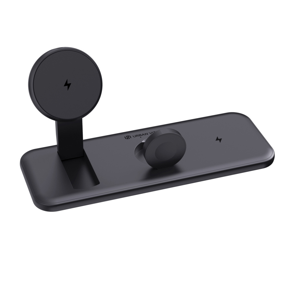 Logo trade promotional merchandise picture of: Urban Vitamin Torrance 3 in 1 magnetic 15W charger