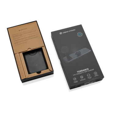 Logo trade promotional giveaways image of: Urban Vitamin Torrance 3 in 1 magnetic 15W charger