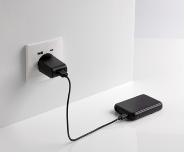 Logo trade advertising product photo of: Stellar RCS recycled plastic 5000 mah 5W magnetic powerbank