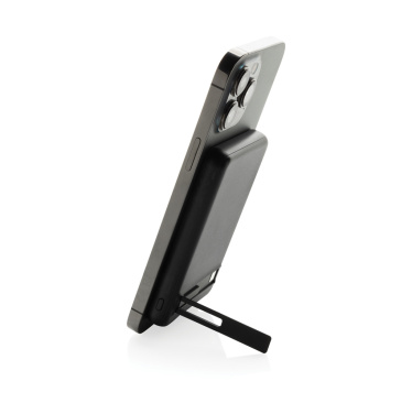 Logo trade promotional item photo of: Zen RCS rplastic 5000 mah 5W magnetic bamboo powerbank