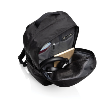 Logo trade promotional gifts picture of: SP Aware™ RPET Edin 100% recycled 15.6 inch laptop backpack