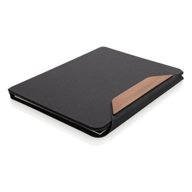 Logotrade promotional item image of: Teri AWARE™ RPET and walnut A4 portfolio