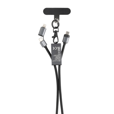 Logotrade promotional merchandise picture of: Terra RCS recycled PET phone cord with dual charge cable