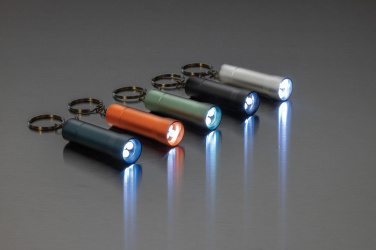 Logo trade promotional merchandise photo of: Flash RCS recycled aluminium keychain torch