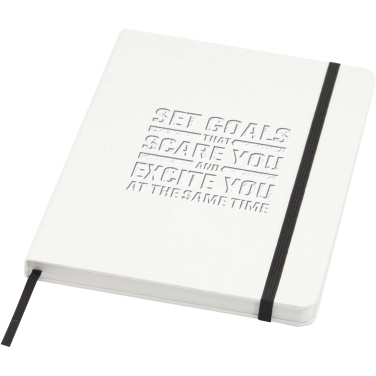 Logo trade promotional gifts picture of: Holm A5 stone paper hard cover notebook with lined pages