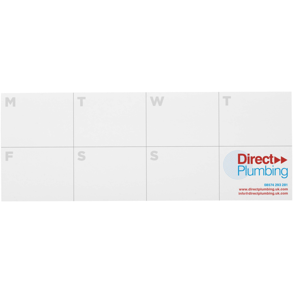 Logo trade promotional products picture of: Sticky-Mate® recycled sticky notes with printed planner