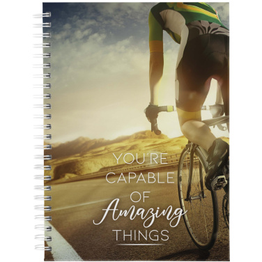 Logo trade advertising product photo of: Desk-Mate® A5 hard cover undated diary