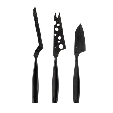 Logotrade promotional item picture of: BOSKA Cheese Knife Set Monaco+ Black