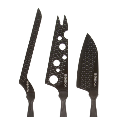 Logotrade business gift image of: BOSKA Cheese Knife Set Monaco+ Black